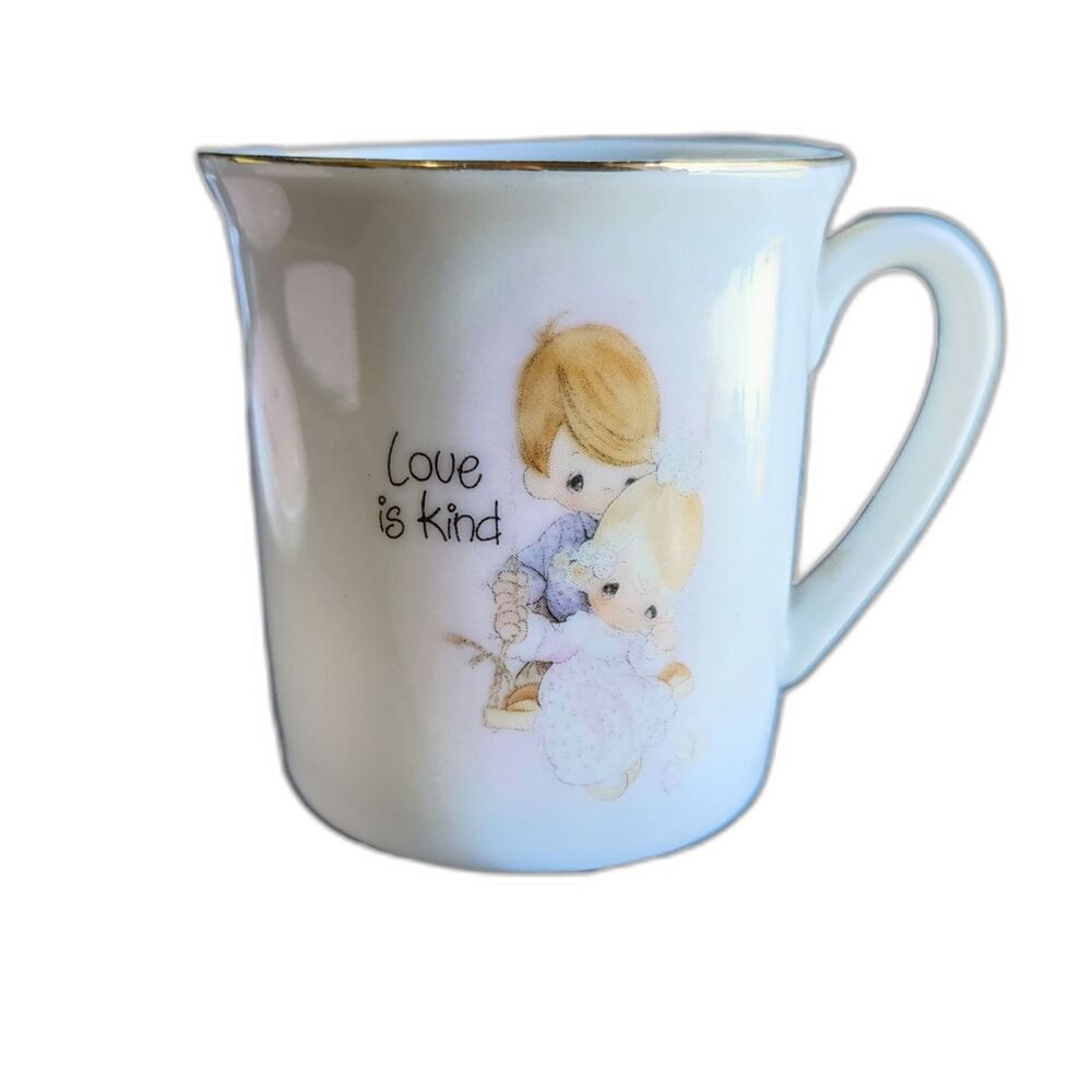 Vintage 1985 Precious Moments Porcelain Tea Cup Love is kind Single Cup